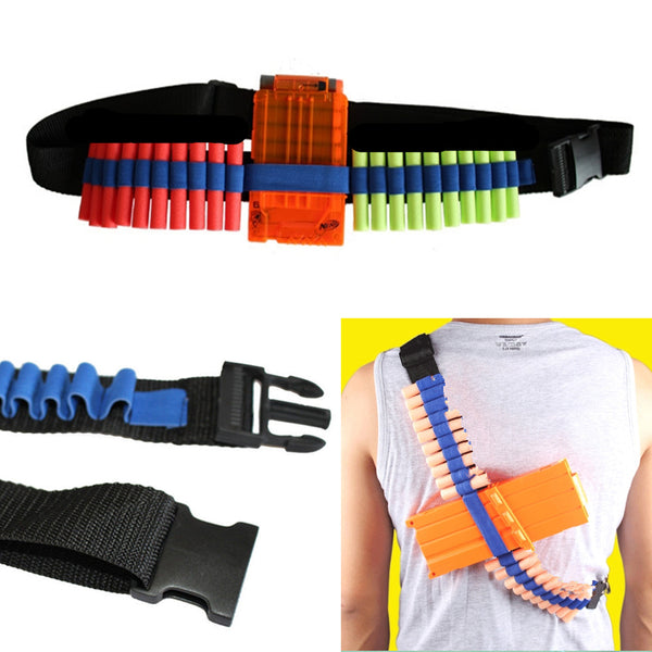 1pcs Adjustable Size Blue Toy Gun Bullet Shoulder Strap